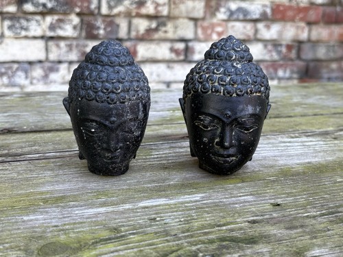 2er set buddha köpfe - buddha-köpfe, aus