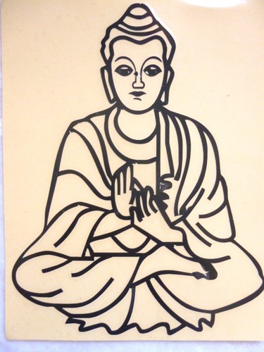 Buddha aufkleber schwarz - buddha, oder