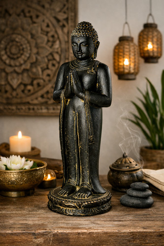 Buddha figur stehend - buddha, betend