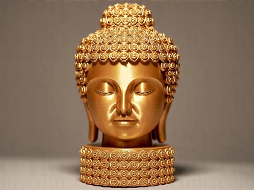 Buddha-Kopf-Skulptur