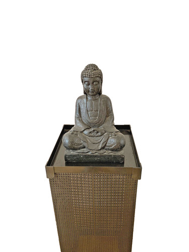 Buddha schwarz sitzend cm - schwarz,