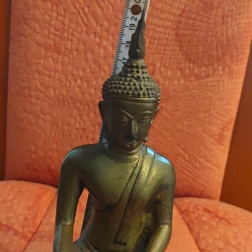 Bronze buddha figur - bronze, sitzend