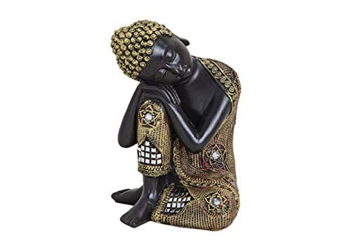 Buddha figur sitzend braun - buddha,
