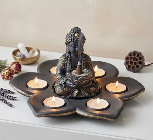 Buddha figur lotus schale deko - buddha,