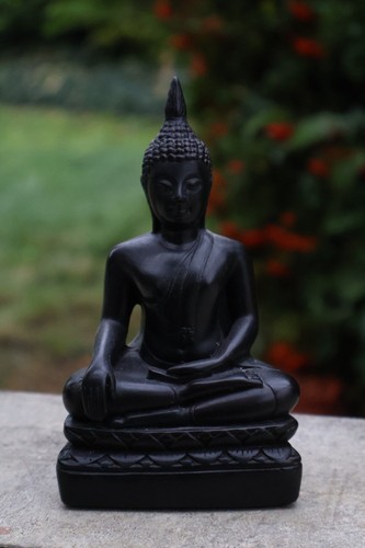 Schwarze buddha figur - schwarze, buddha-figur