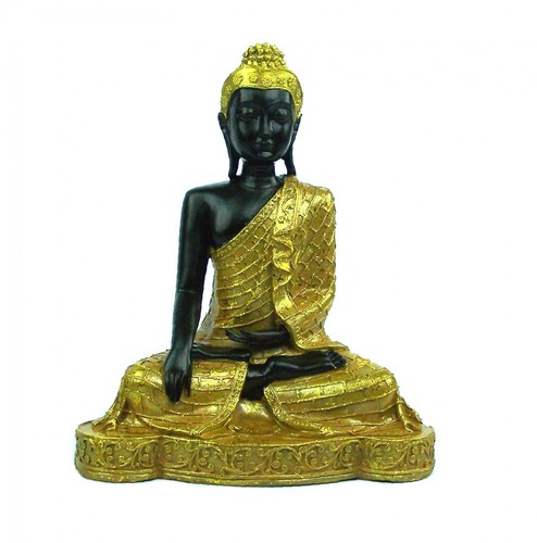 Buddha sitzend aus polyresin - buddha,