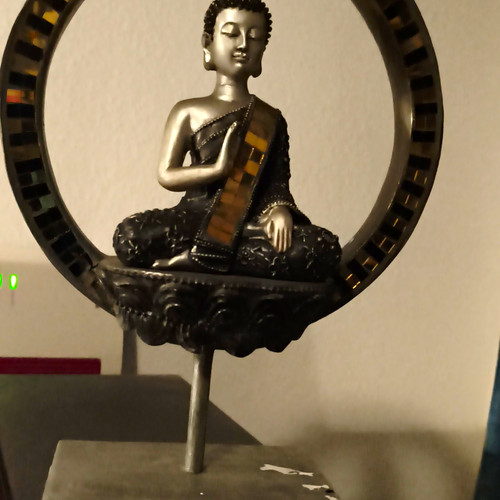 Buddha skulptur metall - skulptur,