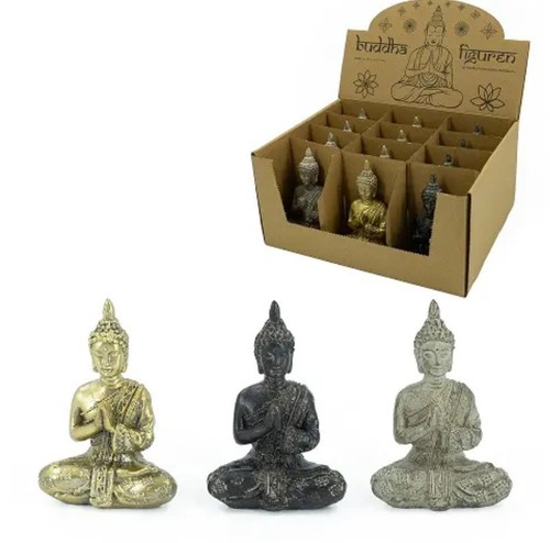 Buddha gold schwarz - gold, grau
