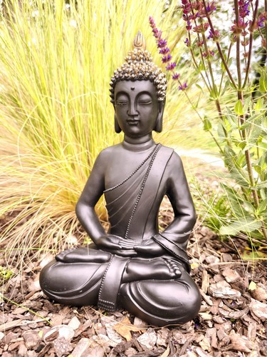 Toller buddha sitzend schwarz - buddha,