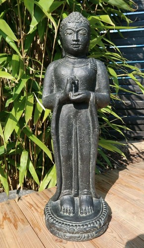 Buddha 50cm schwarz skulptur - 50cm,