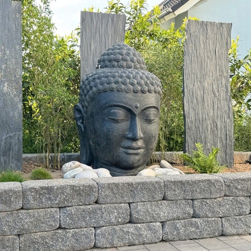 Xxl buddha kopf figur - kopf, skulptur