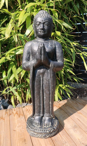 Buddha 60cm schwarz - 60cm, skulptur